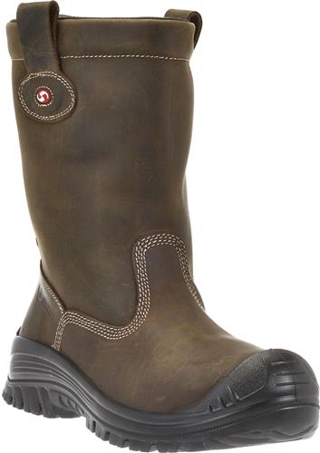 Sixton Sicherheitsstiefel Montana gefüttert S3 45 braun