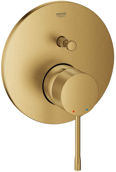 Grohe Essence Einbau-Duscharmatur – Aufputzteil – 2 Ausgänge – gebürsteter Cool Sunrise (Mattgold)