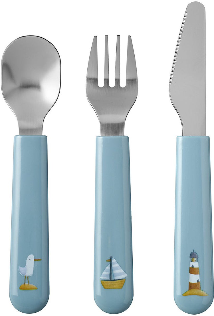 MEPAL-Besteck Segler Bay 3-teilig blau