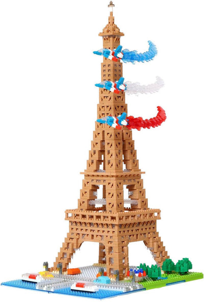 Bandai – Nanoblock – Eiffelturm Deluxe – Minifigur aus Ziegelsteinen, 2500 Teile – Bausatz, Montagemodell, Denkmäler, Paris – Bausatz, Spielzeug für Kinder ab 12 Jahren und Teenager, Erwachsene – NBC057
