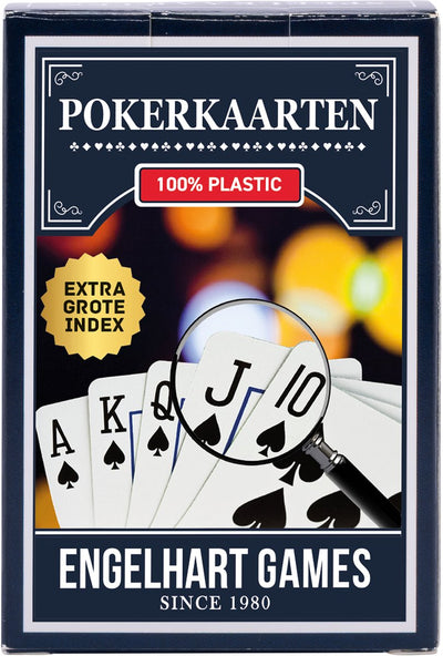 Engelhart Pokerkarten – großer Index – Spielkarten im Karton – Pokerdeck – Kartenspiel für Poker und Brettspiele –