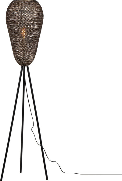 Trio Ziva - Stehleuchte - Altmessing - exkl. 1x E27 4 W - Fußschalter