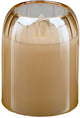 Arti casa LED-Kerze im Glas – bewegliche Flamme – Timer 6 Stunden – 7,5 x 10 cm – Beige