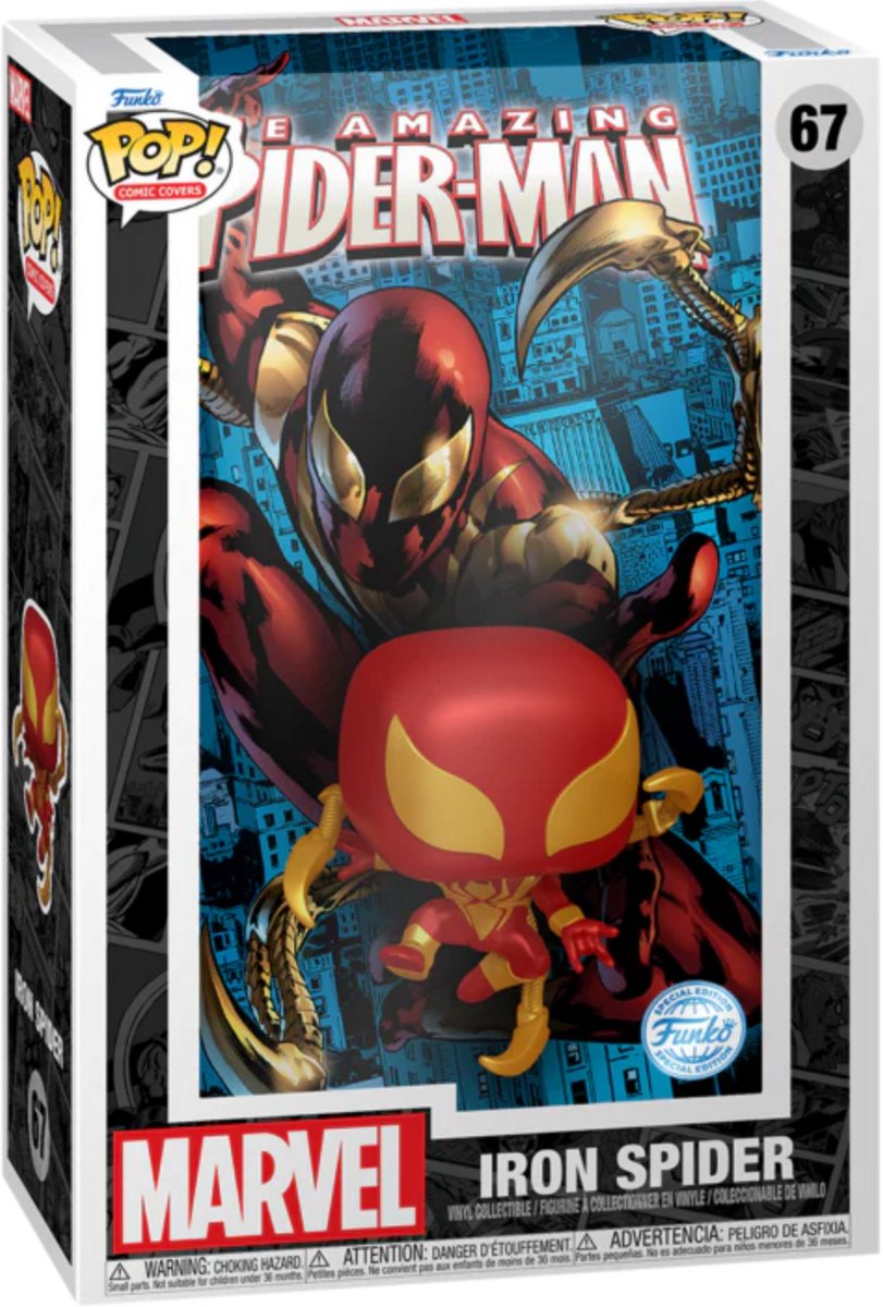 Funko-Pop! Marvel-Comic-Cover: Der erstaunliche Spider-Man 67 Iron Spider exklusiv