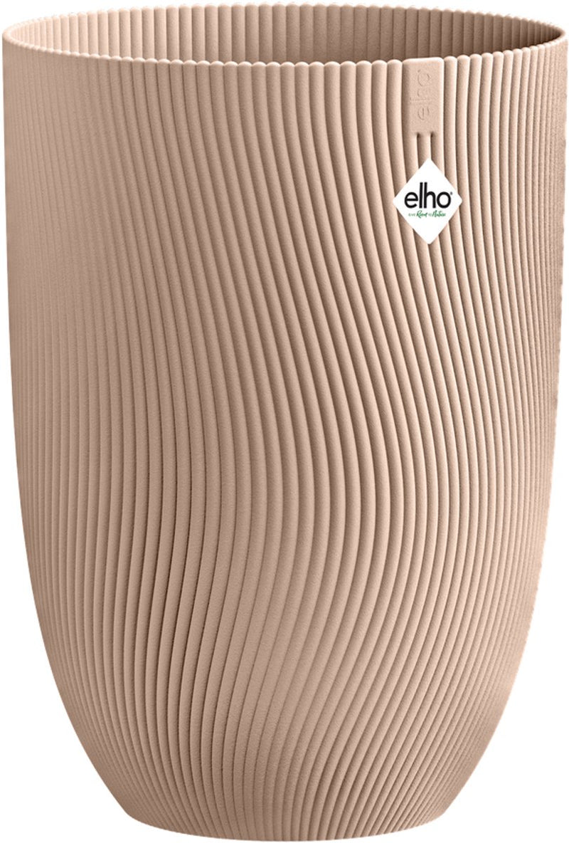 Elho Sereh High 40 – Blumentopf für drinnen und draußen – 100 % recycelter Kunststoff – ø 39 x H 53,4 cm – kühler Ton