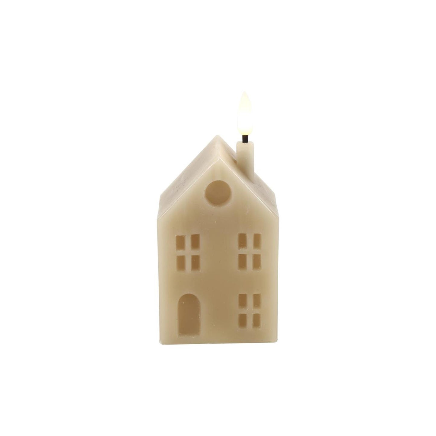 Countryfield LED-Kerzenhaus beige 5x6x14cm