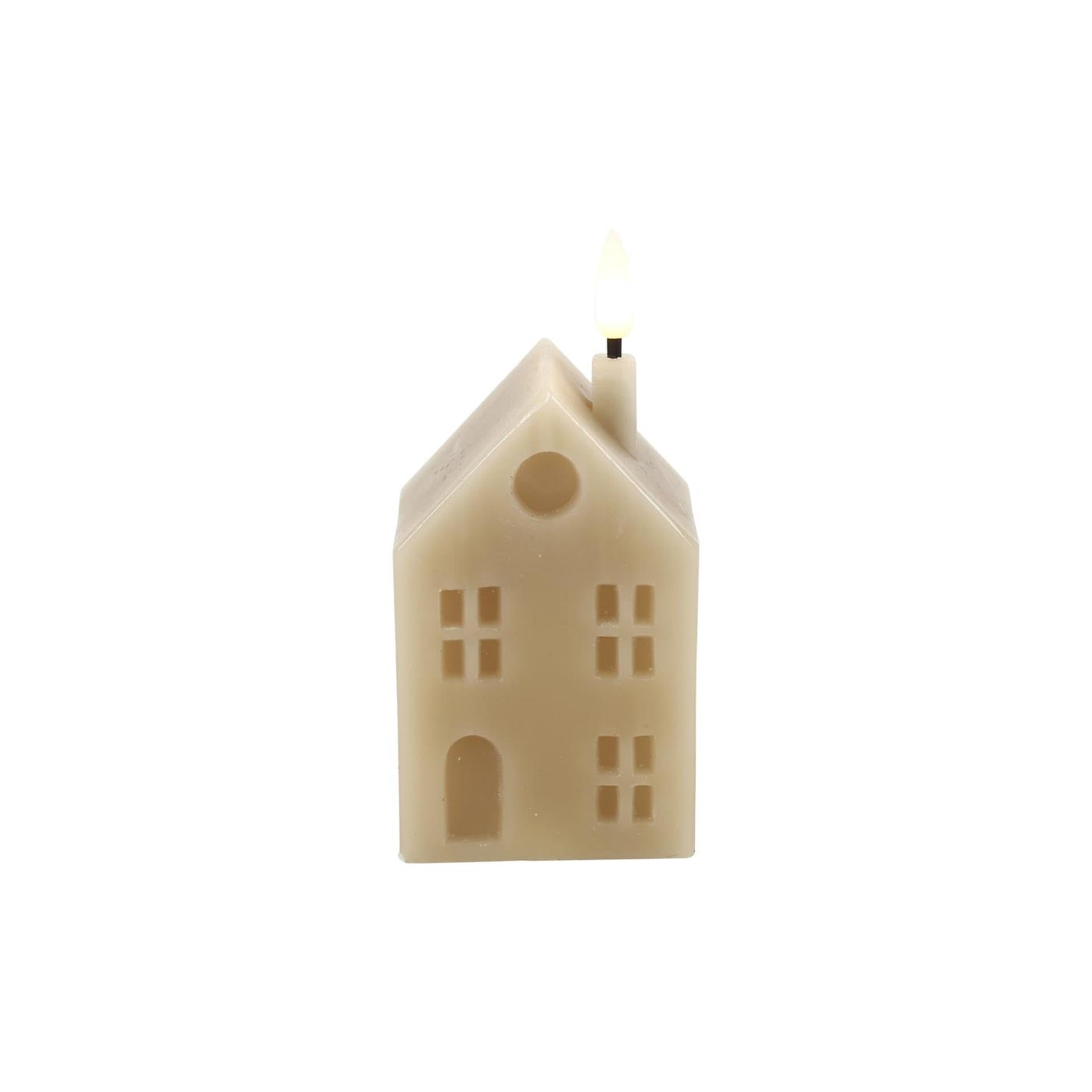 Countryfield LED-Kerzenhaus beige 5x6x14cm