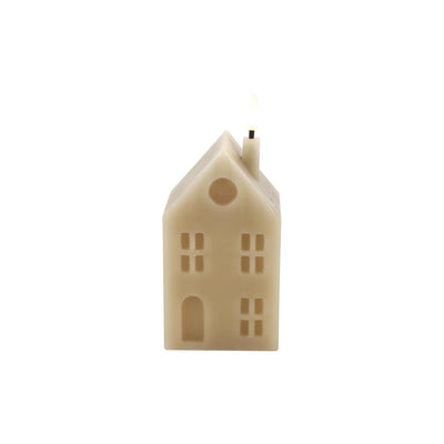 Countryfield LED-Kerzenhaus m beige 6,5x7,5x16cm