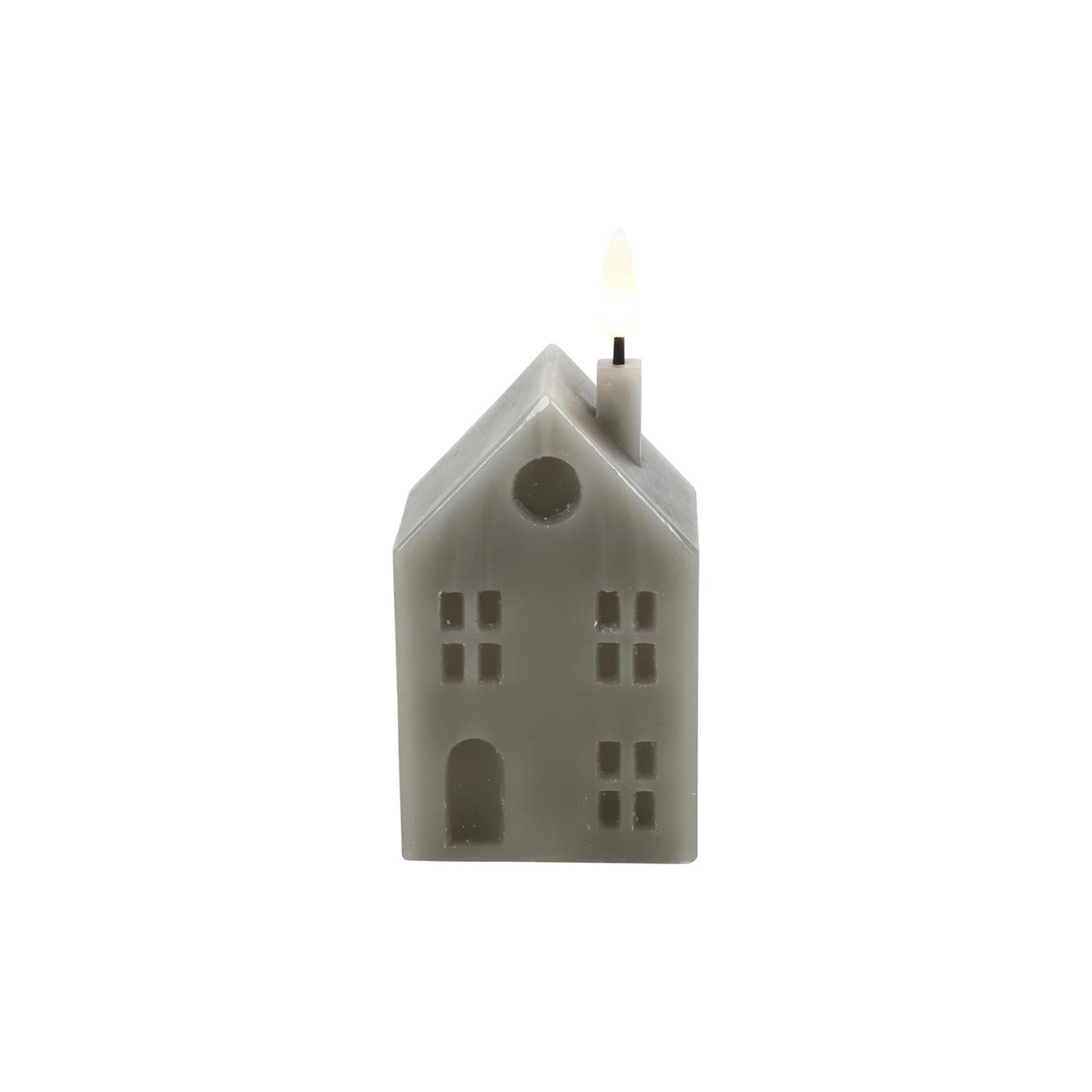 Countryfield LED-Kerzenhaus grau 5x6x14cm
