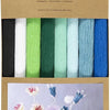 Creativ Company Krepppapier, Blatt 25 x 60 cm, Kreppverhältnis: 180 %, 105 g, blau-grüne Harmonie, 8 Blatt 1 Karton
