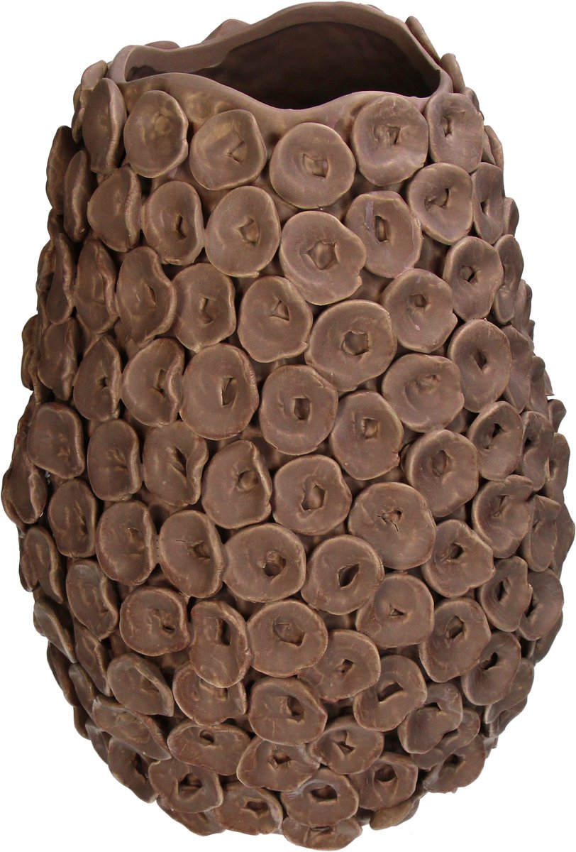HD Collection Vase aus Steingut, lila, 26,5 x 26 x 35 cm