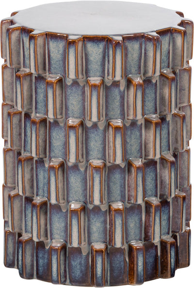 Woood Axu dekorativer Beistelltisch – Keramik – Graublau – 45 x 35 x 35