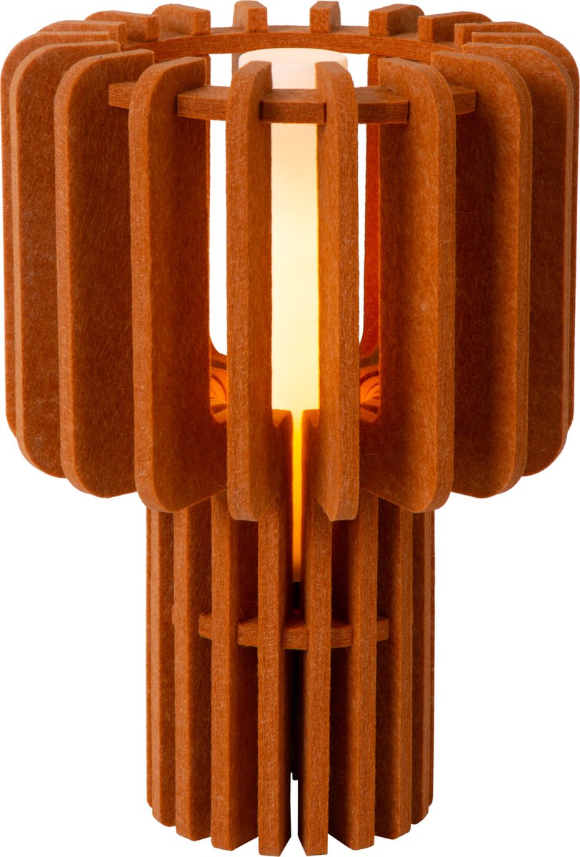 Lucide Rollo - Tischlampe - 1xE27 - Terrakotta - Japandi