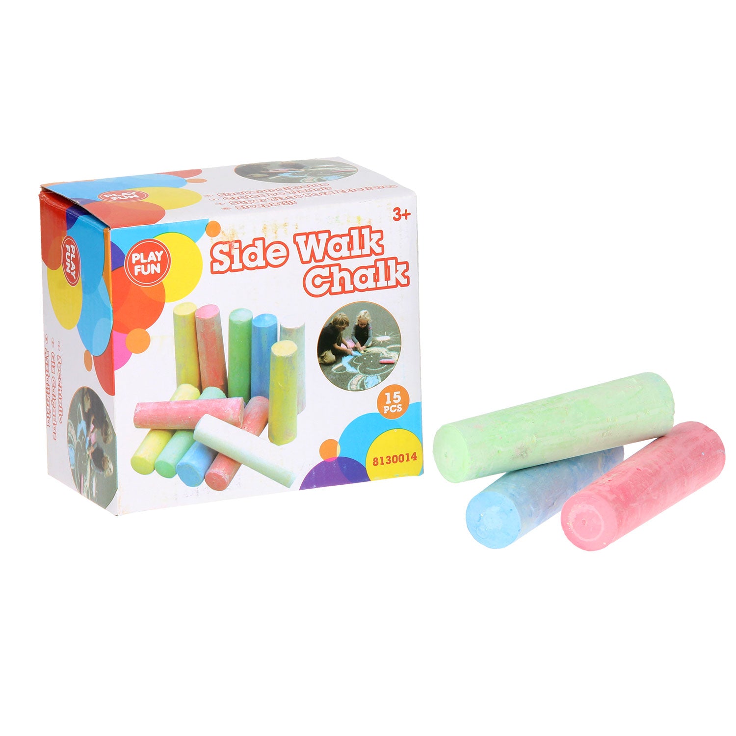 Playfun Sidewalk Chalk, 15dlg.