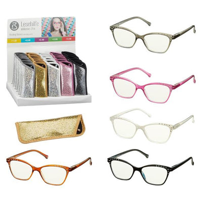 Cepewa Lesebrille im Glitzeretui