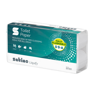 Satino Liquify Toilettenpapier 2-lagig 250 Blatt (8x 8 Stück)
