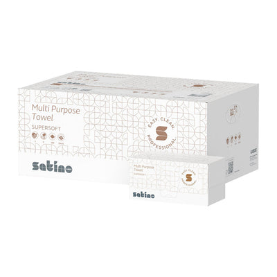 Satino Multifunktionstuch im Karton 2-lagig (15x 200 Blatt)