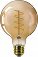 Philips LED-Globusspirale gold – 60 W – E27 – dimmbares extra warmweißes Licht