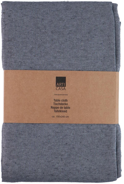 Arti casa Tischdecke 150x240 cm – Tischdecke – Tischdecke Materialmix Polyester Baumwolle – Tischdecke für Esstisch – einfarbiges Design – Dunkelgrau