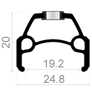 Rodi Vorderradanschluss 28 622 x 19 Edelstahl -Speichen Schwarz - afbeelding 2