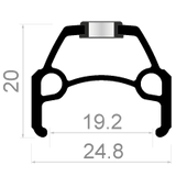 Rodi Hinterrad anschließen 28 8 9 10 Geschwindigkeit 622 x 19 mit Schnellfreisetzungen und Edelstahl -Speichen schwarz - afbeelding 2