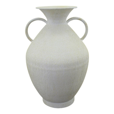 Mansion Atmosphäre Vase Ayden Metall Creme 25x25x39,5cm