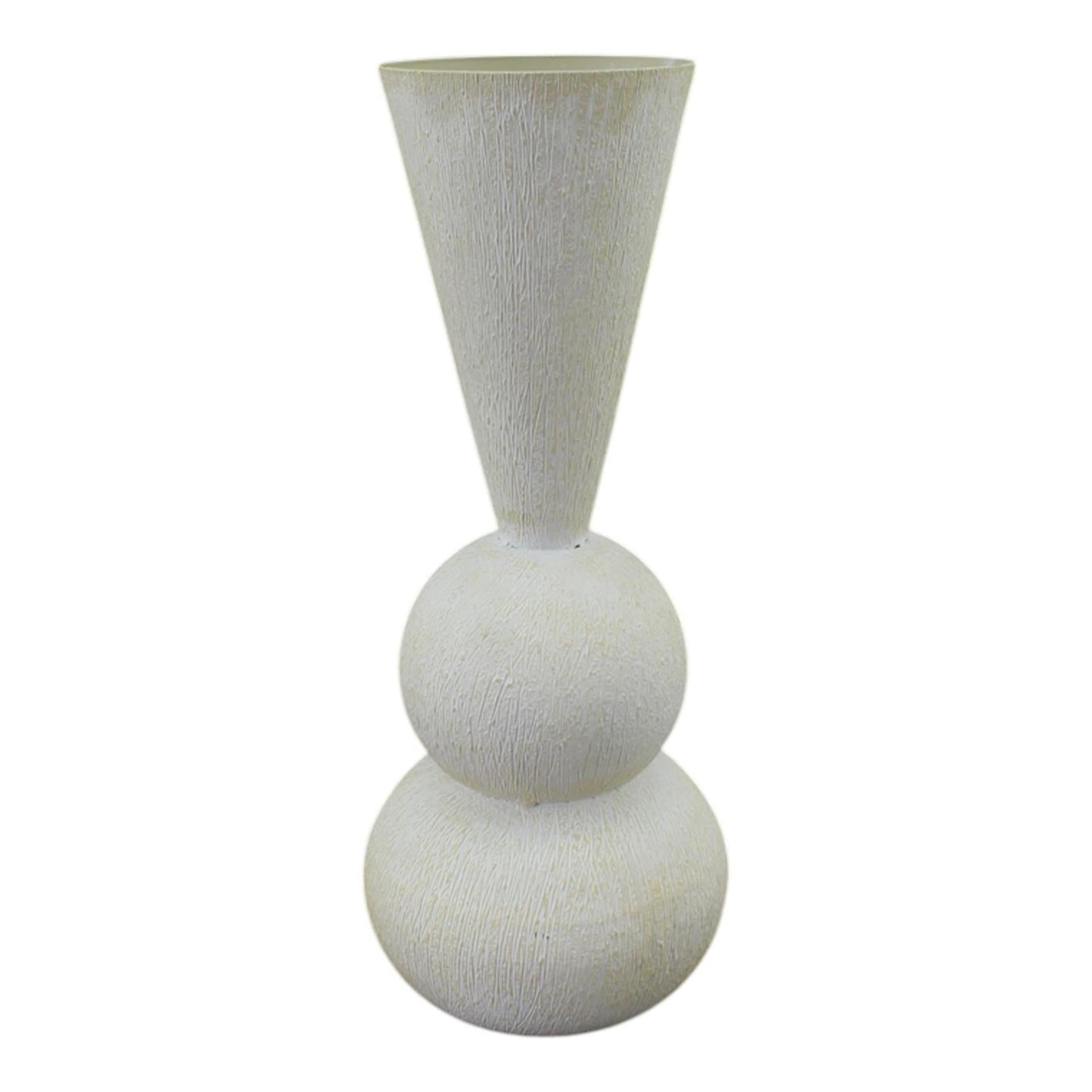 Mansion Atmosphäre Vase Ayden Metall Creme 16x16x39cm