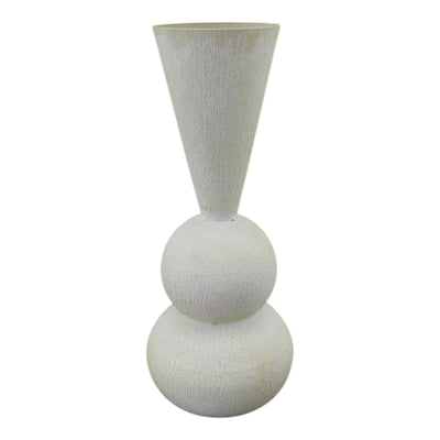 Mansion Atmosphäre Vase Ayden Metall Creme 16x16x39cm