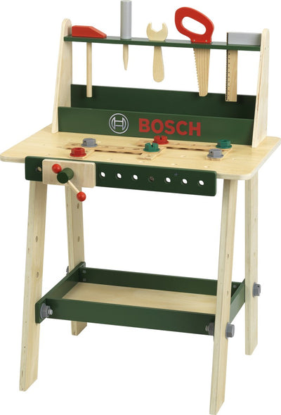 Klein Toys Bosch Mini – Spielzeugwerkbank – 16-teilig – Holz – mehrfarbig