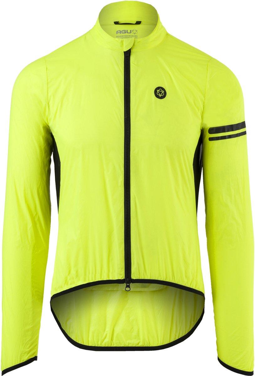 Agu Wind Fahrradjacke II Essential Herren – Gelb – L – winddicht – Zwei-Wege-Reißverschluss
