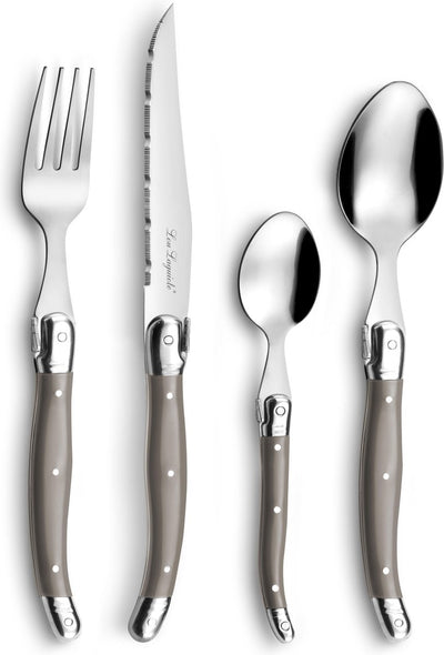 Lou Laguiole - 24-teiliges Besteckset Taupe - 6 Personen