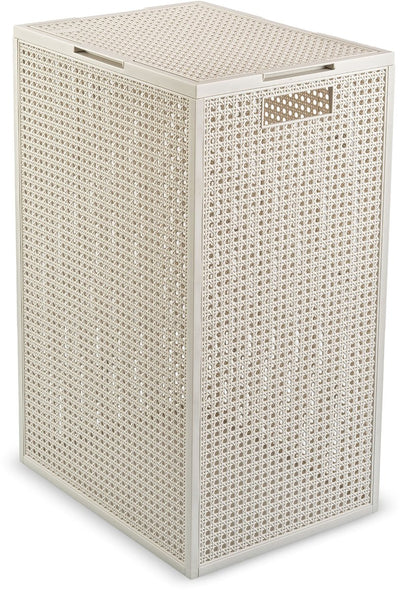 Curver Kaya Wäschekorb mit Deckel – 60 l – 38 x 29 x 58,5 cm – weiß