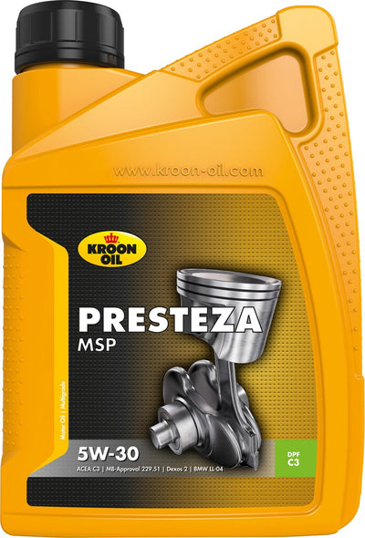 Kroon-Oil Kronenöl – Presteza MSP 5W-30 – synthetisches Motoröl – 1 Liter – transparent