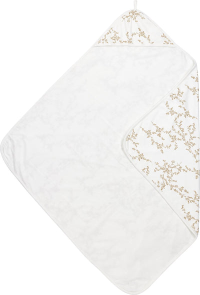 Meyco baby branches bath cape - sand - 90x90cm
