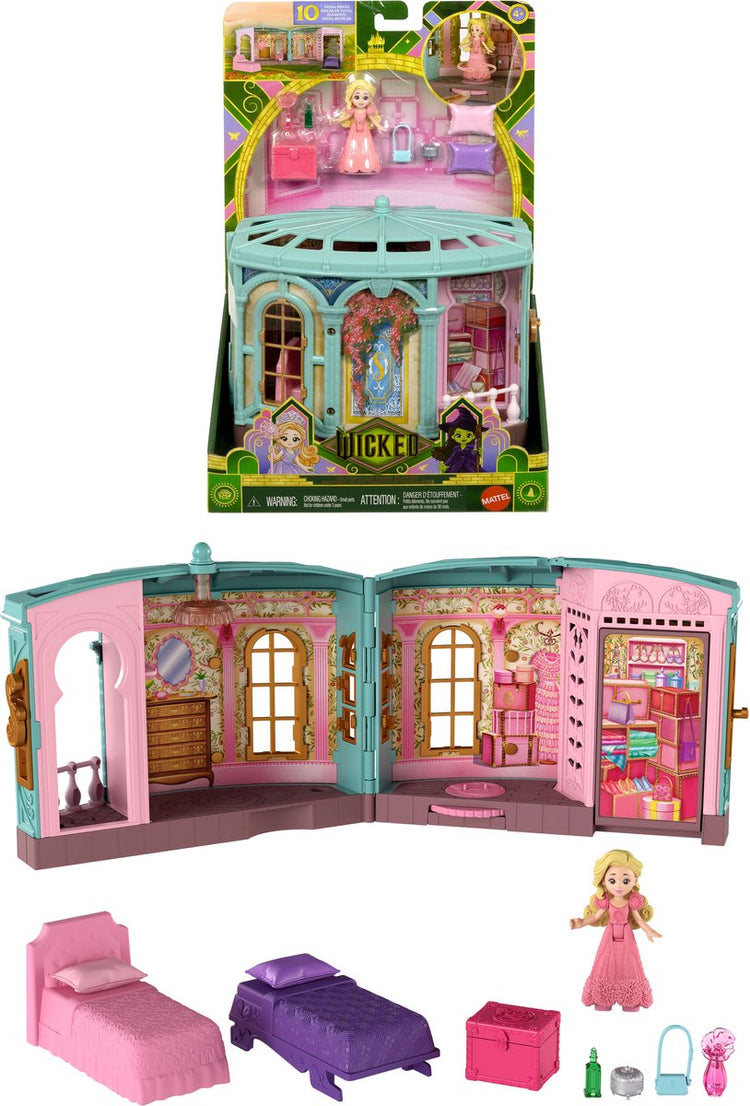 Absolut beliebter Schlafsaal – Spielset mit kleiner Puppe – 3 Spielbereiche