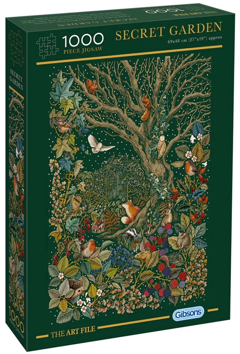 Gibsons – Secret Garden (Tür zur Kunstdatei) – 1000 Teile 48×69cm (B×H) – Puzzle für Erwachsene