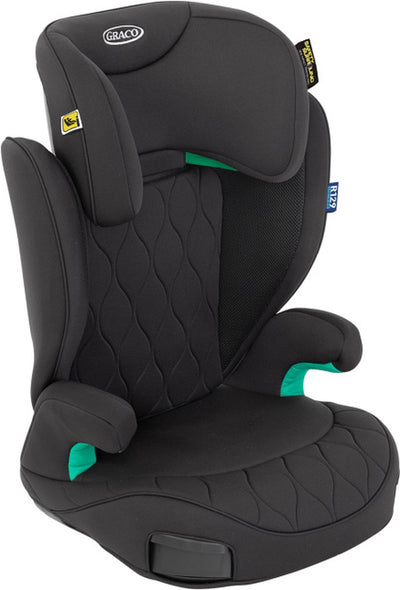 Graco Affix i-Size R129 Autositz – Midnight – Isofix-Sitzerhöhung mit Rückenlehne – von 100 bis 150 cm (ca. 3,5 bis 12 Jahre)