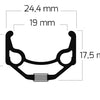 Ryde Velg Zac 19 28 622 x 19C Aluminium 36 Löcher 14g Silber