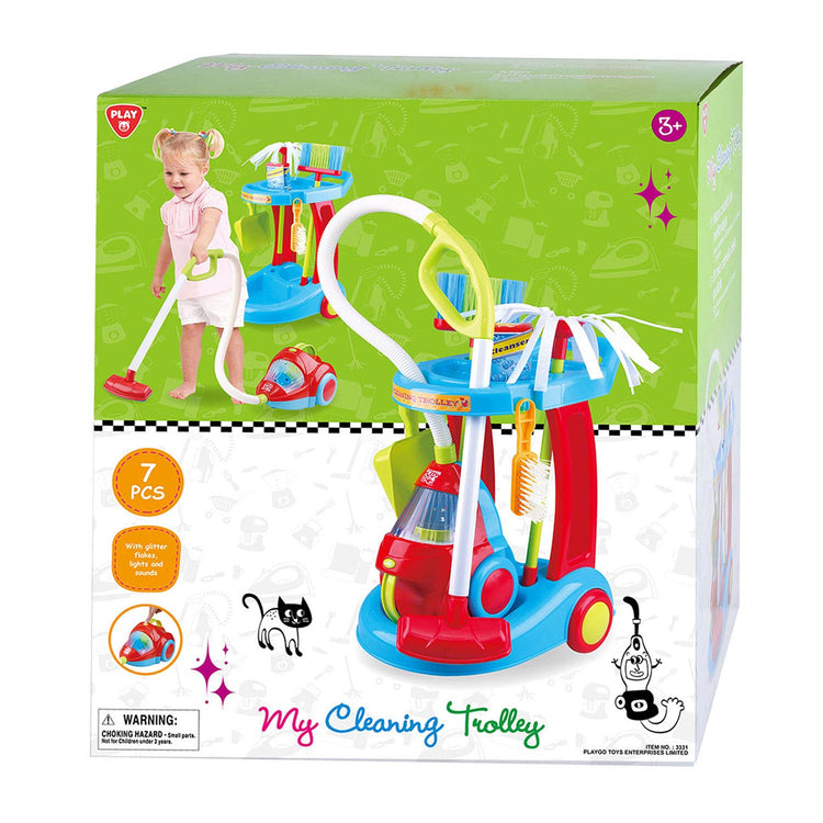 Spielen Sie den Reinigungswagen mit einem Staubsaugerretro, 7DLG.