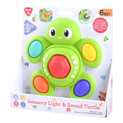 Spielen Sie Baby -sensorische Schildkröte mit Licht und Geräusch