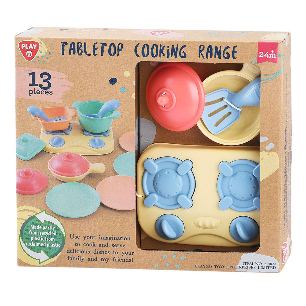 Spielen Sie den Tischkochherd mit Accessoires Play Set, 13DLG.