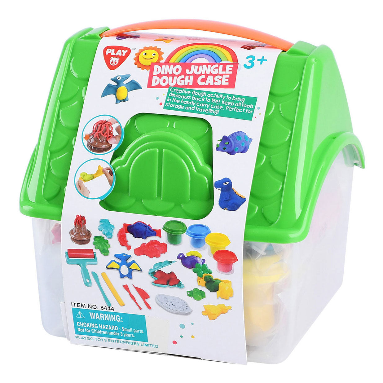 Spielen Sie spielen Dschungel Kleiset in Aufbewahrungsbox, 4 Tongläser