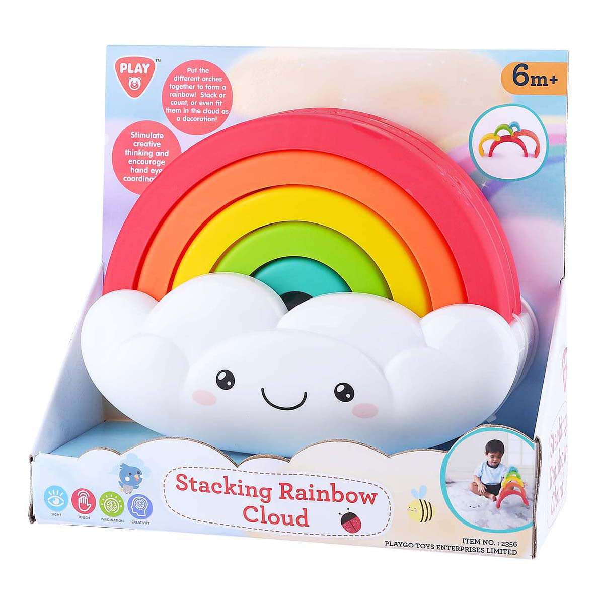 Spielen Sie Rainbow Stacking Tower, 6dlg.