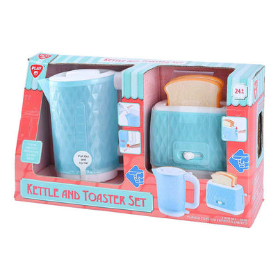 Spielen Sie Spielzeugkessel und Toaster mit Brot, 4dlg.
