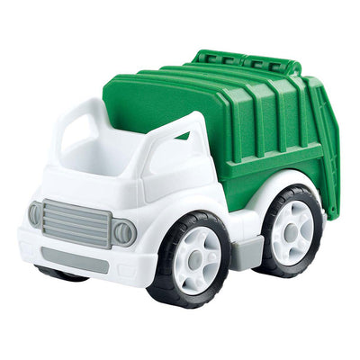 Spielen Sie mit Bio -Basis -Müllwagen Weißgrün