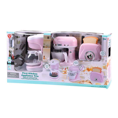 Spielen Sie Küchenmixer, Kaffeemaschine und Toaster Pink, 7DLG.