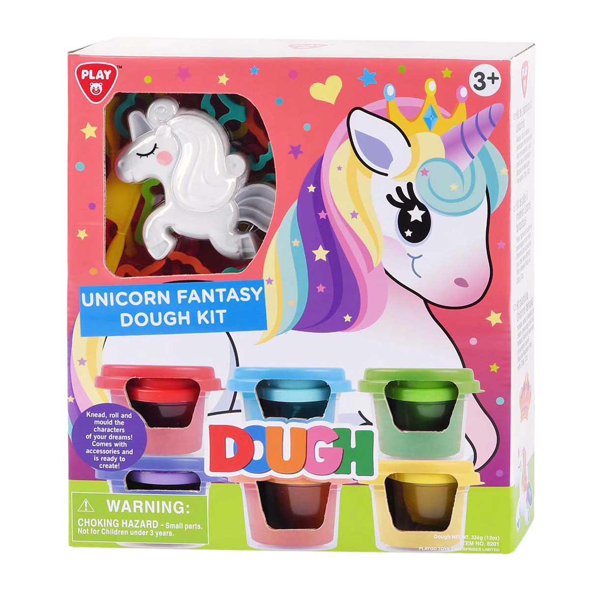 Playgo Fantasy-Einhorn-Ton-Set – 6 Tontöpfe