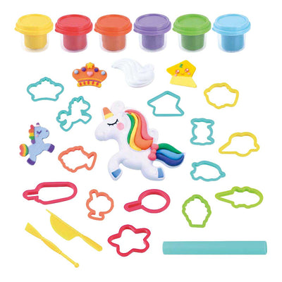 Playgo Fantasy-Einhorn-Ton-Set – 6 Tontöpfe