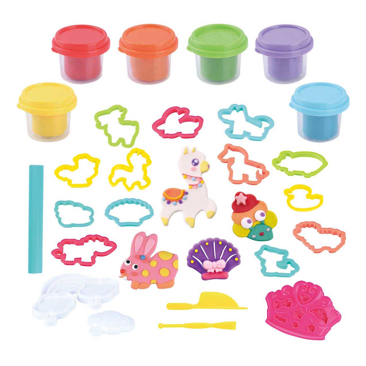 Playgo Bauernhoftier-Ton-Set – 6 Tontöpfe
