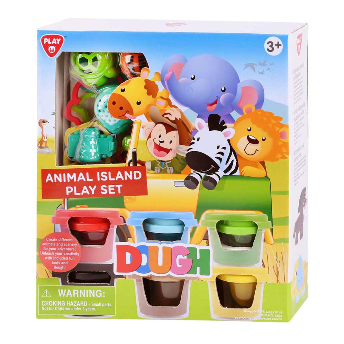 Playgo Tierinsel-Ton-Set – 6 Tontöpfe